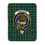 Scotstee Shop Tartan Plaid Blanket Graham Of Montrose Clan Crest Badge Scottish Tartan Plaid Sherpa Blanket