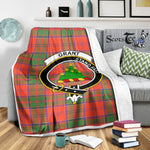 Scotstee Shop Tartan Plaid Blanket Grant Ancient Clan Crest Badge Scottish Tartan Plaid Sherpa Blanket