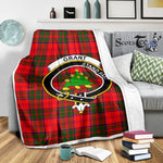Scotstee Shop Tartan Plaid Blanket Grant Modern Clan Crest Badge Scottish Tartan Plaid Sherpa Blanket