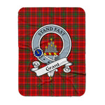 Scotstee Shop Tartan Plaid Blanket Grant Red Clan Badge Scottish Tartan Plaid Sherpa Blanket, Tartan Blanket, Plaid Blanket, Scottish Blanket, Gift Christmas Blanket, Christmas Blanket, Mother Day Gift, Father Day Gift