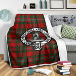 Scotstee Shop Tartan Plaid Blanket Gregor Clan Crest Badge Scottish Tartan Plaid Sherpa Blanket