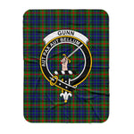 Scotstee Shop Tartan Plaid Blanket Gunn Clan Crest Badge Scottish Tartan Plaid Sherpa Blanket