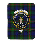 Scotstee Shop Tartan Plaid Blanket Gunn Modern Clan Crest Badge Scottish Tartan Plaid Sherpa Blanket
