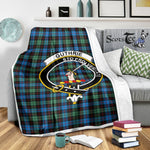 Scotstee Shop Tartan Plaid Blanket Guthrie Clan Crest Badge Scottish Tartan Plaid Sherpa Blanket