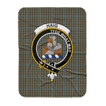 Scotstee Shop Tartan Plaid Blanket Haig Gray Clan Crest Badge Scottish Tartan Plaid Sherpa Blanket