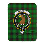 Scotstee Shop Tartan Plaid Blanket Halkett Clan Crest Badge Scottish Tartan Plaid Sherpa Blanket