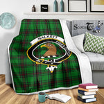 Scotstee Shop Tartan Plaid Blanket Halkett Clan Crest Badge Scottish Tartan Plaid Sherpa Blanket
