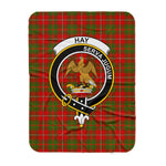 Scotstee Shop Tartan Plaid Blanket Hay Clan Crest Badge Scottish Tartan Plaid Sherpa Blanket