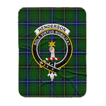 Scotstee Shop Tartan Plaid Blanket Henderson Modern Clan Crest Badge Scottish Tartan Plaid Sherpa Blanket