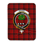 Scotstee Shop Tartan Plaid Blanket Hog Clan Crest Badge Scottish Tartan Plaid Sherpa Blanket