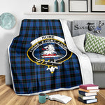 Scotstee Shop Tartan Plaid Blanket Home Hume Clan Crest Badge Scottish Tartan Plaid Sherpa Blanket