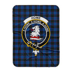 Scotstee Shop Tartan Plaid Blanket Home Hume Clan Crest Badge Scottish Tartan Plaid Sherpa Blanket
