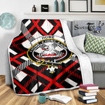 Scotstee Shop Tartan Plaid Blanket Home Plaid Clan Crest Badge Scottish Tartan Plaid Sherpa Blanket