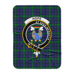 Scotstee Shop Tartan Plaid Blanket Hope Clan Crest Badge Scottish Tartan Plaid Sherpa Blanket