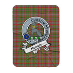 Scotstee Shop Tartan Plaid Blanket Hunter 1819 Clan Badge Scottish Tartan Plaid Sherpa Blanket, Tartan Blanket, Plaid Blanket, Scottish Blanket, Gift Christmas Blanket, Christmas Blanket, Mother Day Gift, Father Day Gift