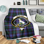Scotstee Shop Tartan Plaid Blanket Hunter Modern Clan Crest Badge Scottish Tartan Plaid Sherpa Blanket