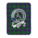 Scotstee Shop Tartan Plaid Blanket Hunter Of Peeblesshire Clan Badge Scottish Tartan Plaid Sherpa Blanket, Tartan Blanket, Plaid Blanket, Scottish Blanket, Gift Christmas Blanket, Christmas Blanket, Mother Day Gift, Father Day Gift
