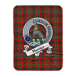Scotstee Shop Tartan Plaid Blanket Hunter USA Clan Badge Scottish Tartan Plaid Sherpa Blanket, Tartan Blanket, Plaid Blanket, Scottish Blanket, Gift Christmas Blanket, Christmas Blanket, Mother Day Gift, Father Day Gift