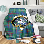 Scotstee Shop Tartan Plaid Blanket Inglis Ancient Clan Crest Badge Scottish Tartan Plaid Sherpa Blanket