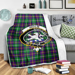 Scotstee Shop Tartan Plaid Blanket Inglis Clan Crest Badge Scottish Tartan Plaid Sherpa Blanket