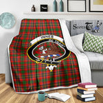 Scotstee Shop Tartan Plaid Blanket Innes Clan Crest Badge Scottish Tartan Plaid Sherpa Blanket