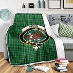 Scotstee Shop Tartan Plaid Blanket Innes Hunting Clan Crest Badge Scottish Tartan Plaid Sherpa Blanket
