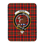 Scotstee Shop Tartan Plaid Blanket Innes Modern Clan Crest Badge Scottish Tartan Plaid Sherpa Blanket