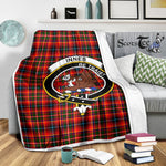 Scotstee Shop Tartan Plaid Blanket Innes Modern Clan Crest Badge Scottish Tartan Plaid Sherpa Blanket