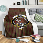Scotstee Shop Tartan Plaid Blanket Innes Of Cowie Clan Crest Badge Scottish Tartan Plaid Sherpa Blanket