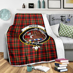 Scotstee Shop Tartan Plaid Blanket Innes Of Moray Clan Crest Badge Scottish Tartan Plaid Sherpa Blanket
