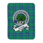 Scotstee Shop Tartan Plaid Blanket Irvine Ancient Clan Badge Scottish Tartan Plaid Sherpa Blanket, Tartan Blanket, Plaid Blanket, Scottish Blanket, Gift Christmas Blanket, Christmas Blanket, Mother Day Gift, Father Day Gift