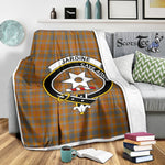 Scotstee Shop Tartan Plaid Blanket Jardine Clan Crest Badge Scottish Tartan Plaid Sherpa Blanket