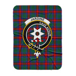 Scotstee Shop Tartan Plaid Blanket Jardine Dress Clan Crest Badge Scottish Tartan Plaid Sherpa Blanket