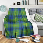 Scotstee Shop Tartan Plaid Blanket Johnston Ancient Scottish Tartan Plaid Sherpa Blanket