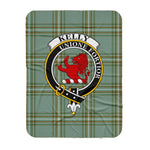 Scotstee Shop Tartan Plaid Blanket Kelly Clan Crest Badge Scottish Tartan Plaid Sherpa Blanket