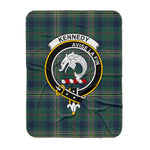 Scotstee Shop Tartan Plaid Blanket Kennedy Modern Clan Crest Badge Scottish Tartan Plaid Sherpa Blanket
