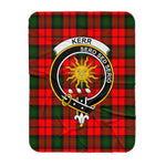 Scotstee Shop Tartan Plaid Blanket Kerr Modern Clan Crest Badge Scottish Tartan Plaid Sherpa Blanket