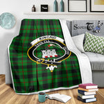 Scotstee Shop Tartan Plaid Blanket Kincaid Clan Crest Badge Scottish Tartan Plaid Sherpa Blanket
