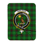 Scotstee Shop Tartan Plaid Blanket Kinloch Clan Crest Badge Scottish Tartan Plaid Sherpa Blanket