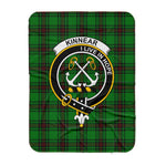 Scotstee Shop Tartan Plaid Blanket Kinnear Clan Crest Badge Scottish Tartan Plaid Sherpa Blanket