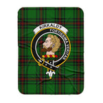 Scotstee Shop Tartan Plaid Blanket Kirkcaldy Clan Crest Badge Scottish Tartan Plaid Sherpa Blanket