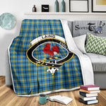 Scotstee Shop Tartan Plaid Blanket Laing Hunting Clan Crest Badge Scottish Tartan Plaid Sherpa Blanket