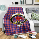 Scotstee Shop Tartan Plaid Blanket Laing Of Archiestown Clan Crest Badge Scottish Tartan Plaid Sherpa Blanket