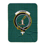 Scotstee Shop Tartan Plaid Blanket Lammie Clan Crest Badge Scottish Tartan Plaid Sherpa Blanket