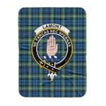 Scotstee Shop Tartan Plaid Blanket Lamont Ancient Clan Crest Badge Scottish Tartan Plaid Sherpa Blanket