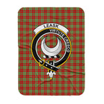 Scotstee Shop Tartan Plaid Blanket Leask Modern Clan Crest Badge Scottish Tartan Plaid Sherpa Blanket