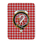 Scotstee Shop Tartan Plaid Blanket Lennox Dress Clan Crest Badge Scottish Tartan Plaid Sherpa Blanket
