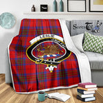 Scotstee Shop Tartan Plaid Blanket Leslie Modern Clan Crest Badge Scottish Tartan Plaid Sherpa Blanket