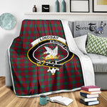 Scotstee Shop Tartan Plaid Blanket Lindsay Clan Crest Badge Scottish Tartan Plaid Sherpa Blanket