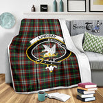 Scotstee Shop Tartan Plaid Blanket Lindsay Hunting Clan Crest Badge Scottish Tartan Plaid Sherpa Blanket
